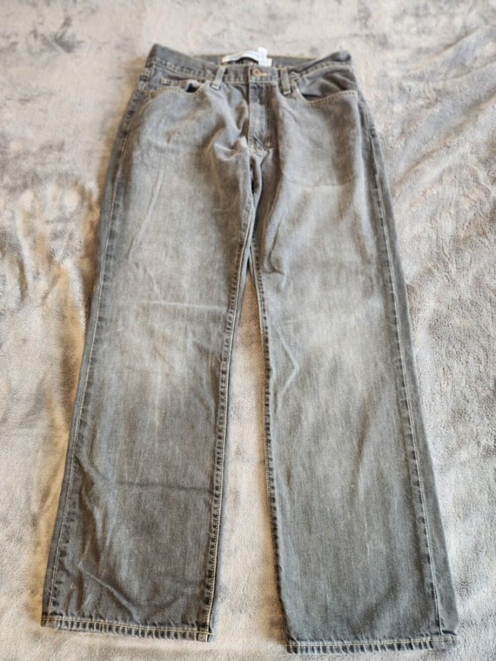 Gap 1969 Men's Straight Fit Jeans Washed Black Denim 31 x 30 RN54023